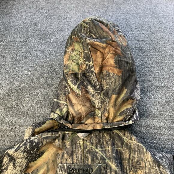 Vintage Red Head Camo Insulated Jacket Detachable Hood Mens XL MossyOak Hunting - Picture 3 of 15